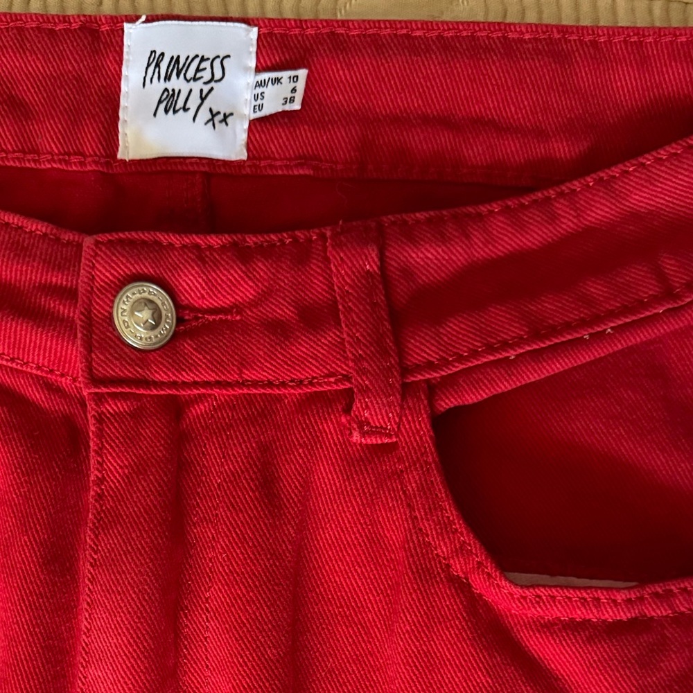 Princess Polly Bold Red Trousers - Picture 11 of 13